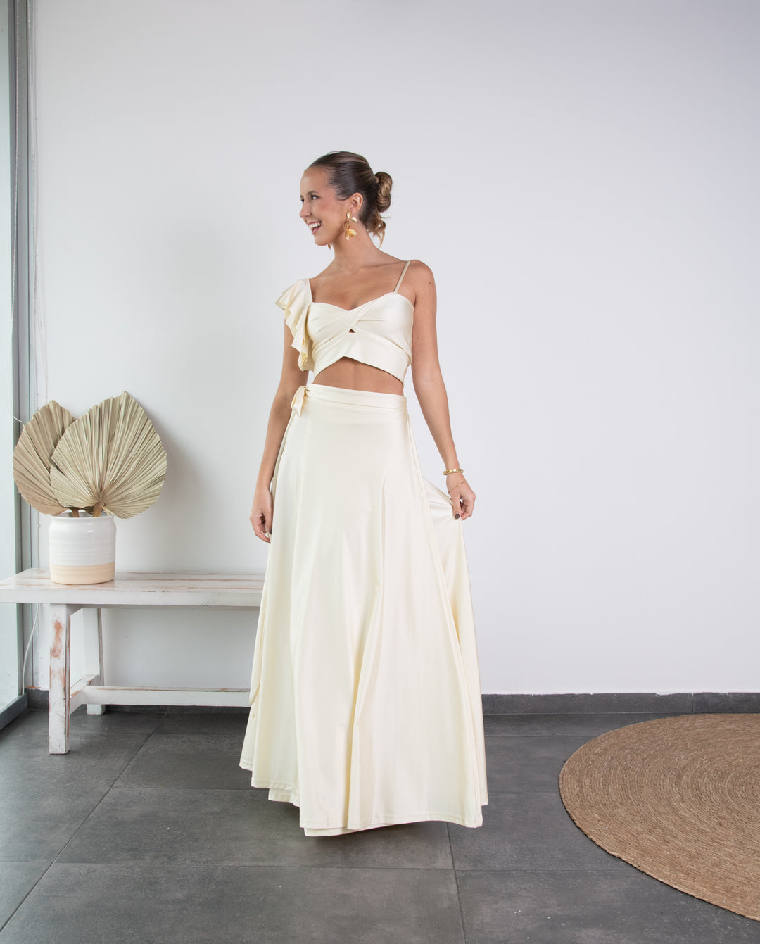 Conjunto Sole Lycra Dupont Crema