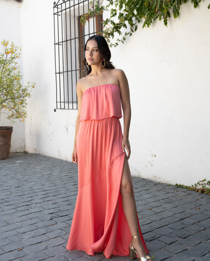 Vestido De Fiesta Valentina Coral