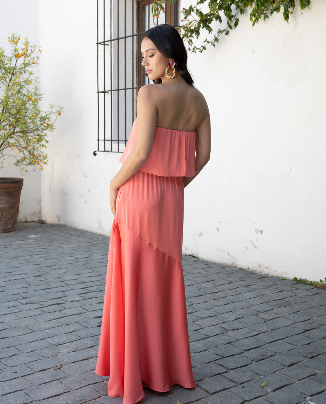 Vestido De Fiesta Valentina Coral