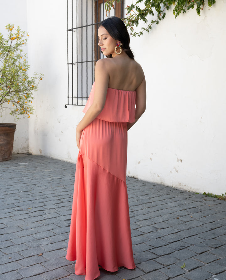 Vestido De Fiesta Valentina Coral