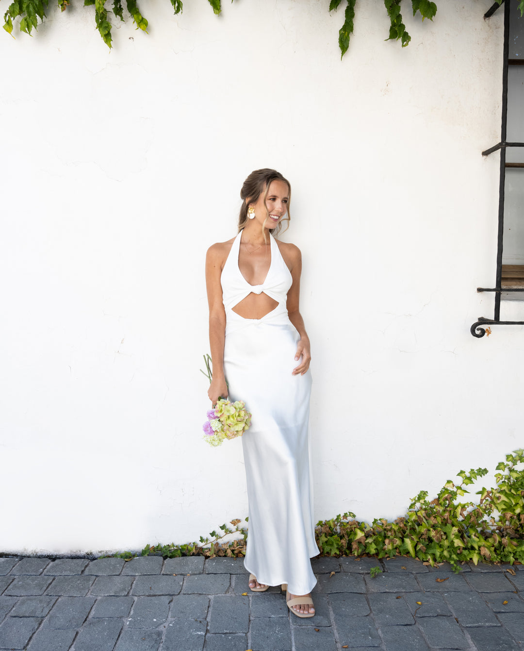 Vestido De Novia Canarias Satín Blanco