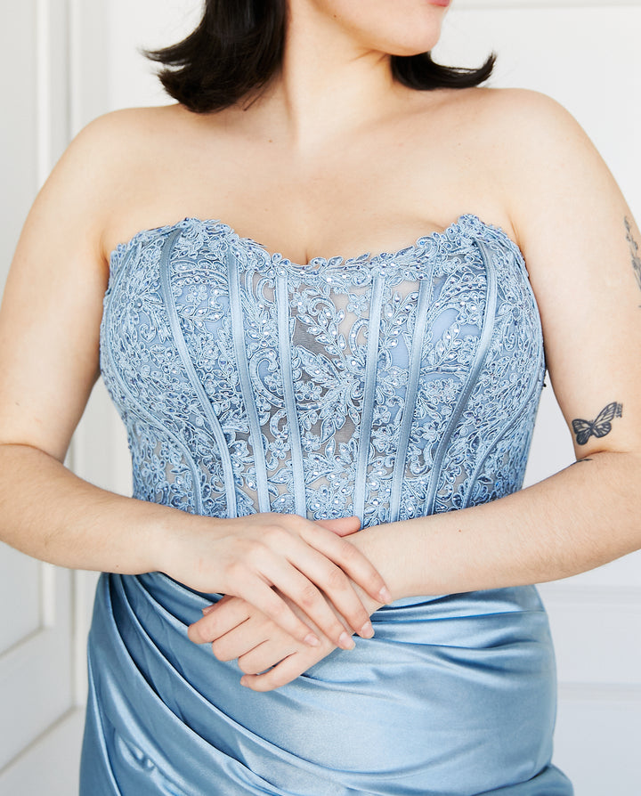 Vestido Largo de Fiesta Zahara Celeste