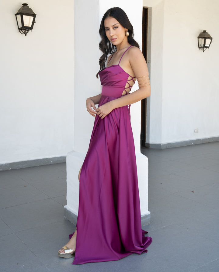 Vestido de Fiesta Largo Camila Magenta