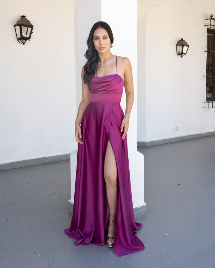Vestido de Fiesta Largo Camila Magenta