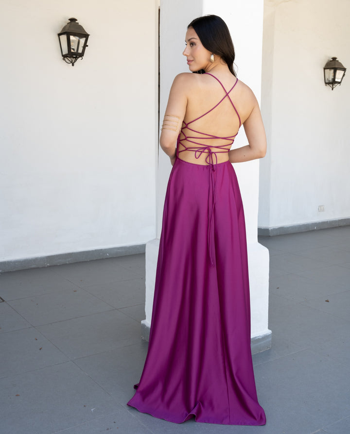 Vestido de Fiesta Largo Camila Magenta