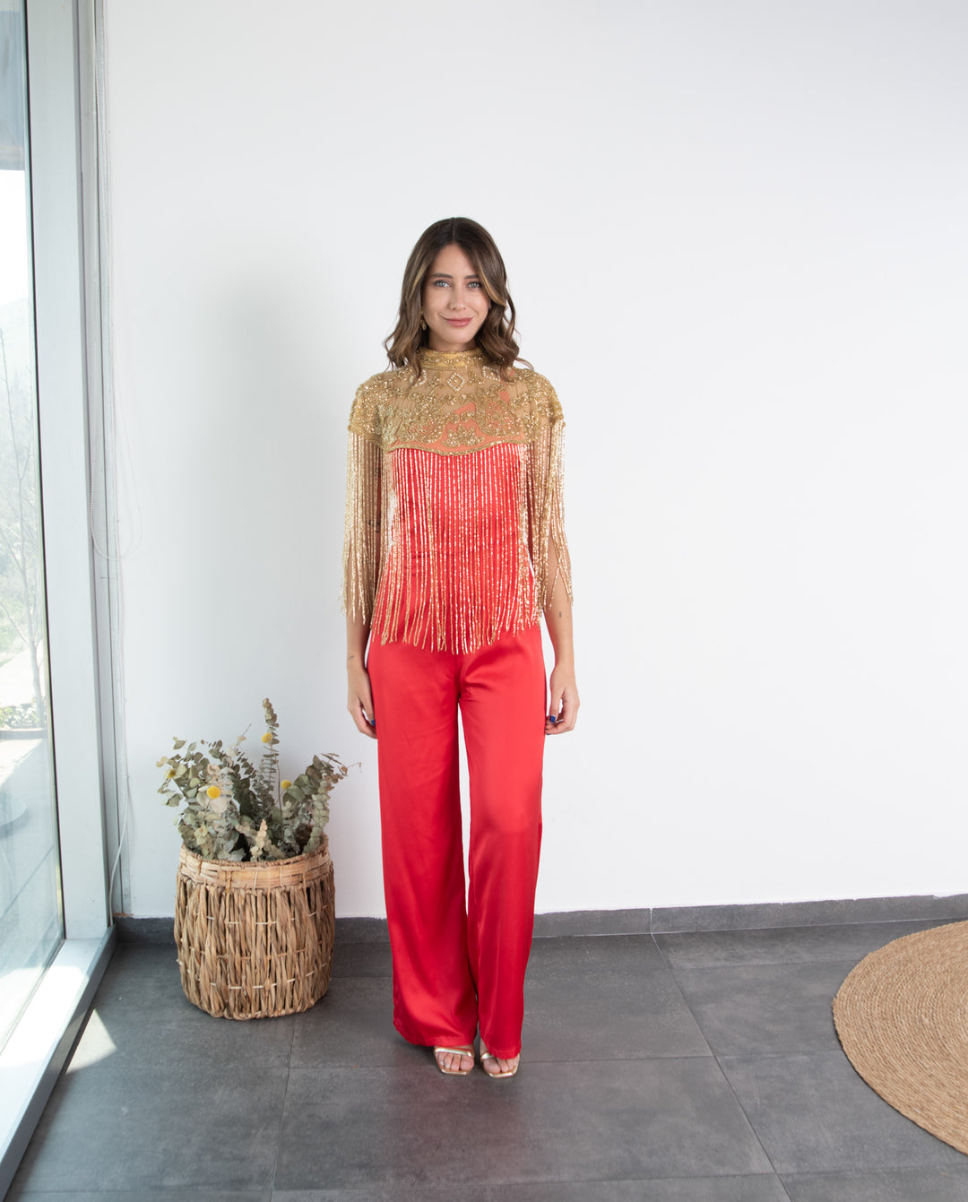 Enterito Tamara Satín Rojo