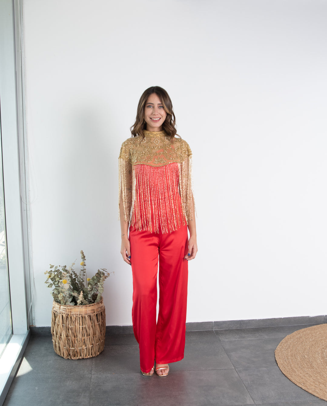 Enterito Tamara Satín Rojo