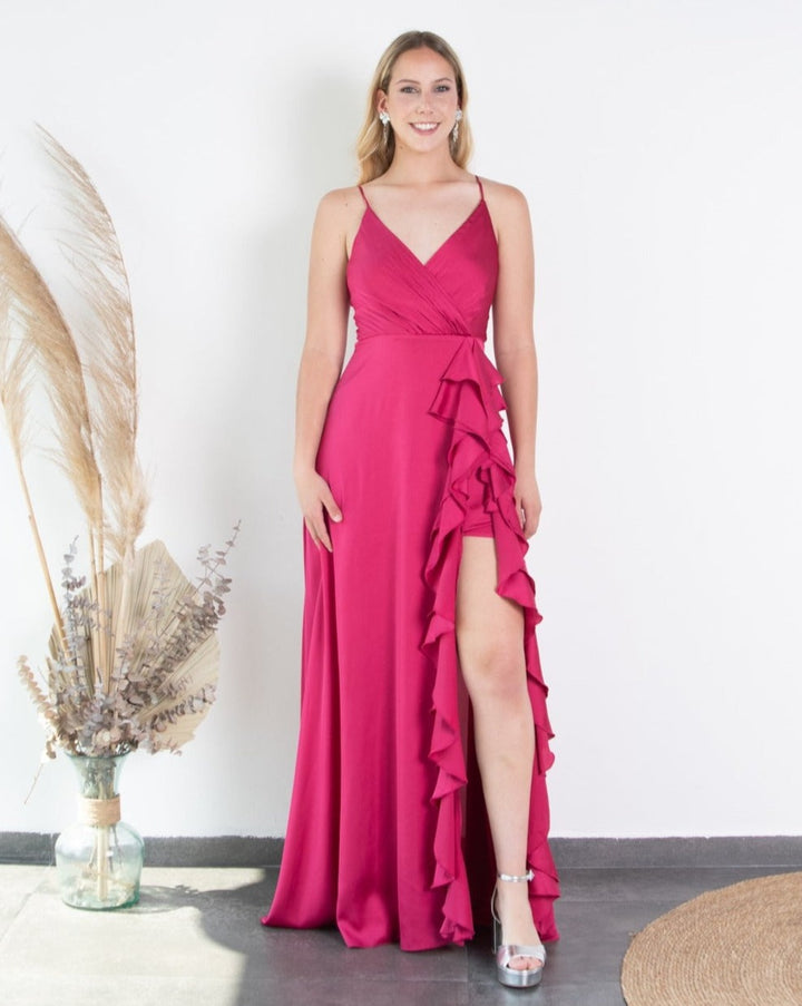 Vestido de Fiesta Largo Silvina Cherry