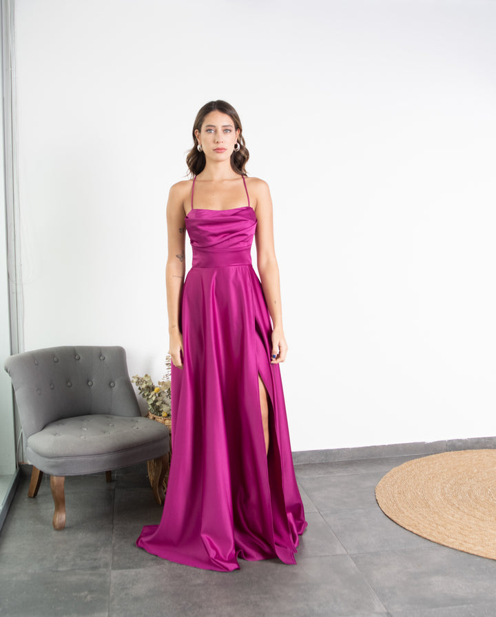 Vestido de Fiesta Largo Camila Magenta