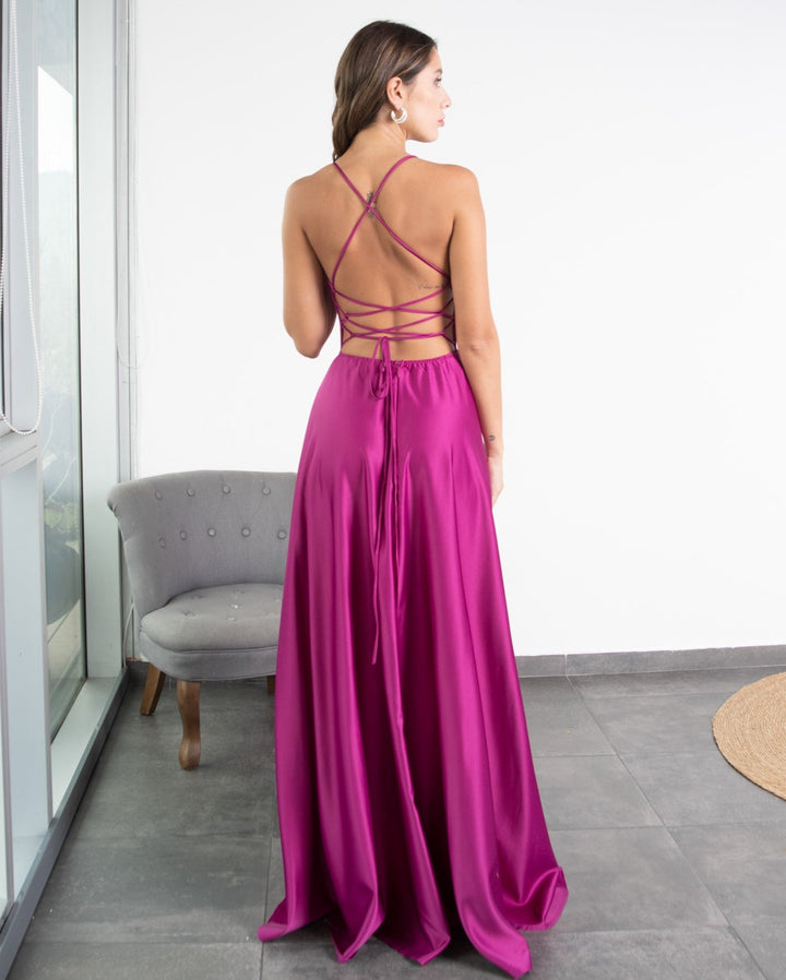 Vestido de Fiesta Largo Camila Magenta