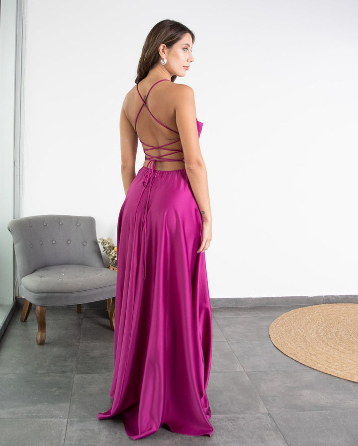 Vestido de Fiesta Largo Camila Magenta