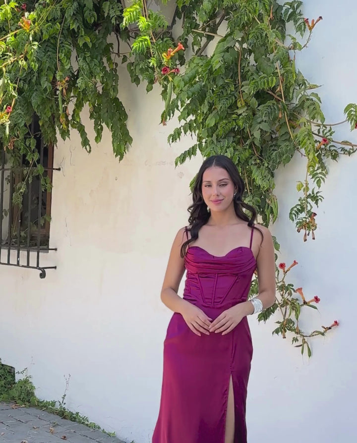 Vestido De Fiesta Corset Magenta