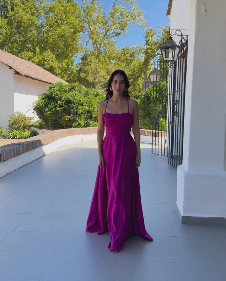 Vestido de Fiesta Largo Camila Magenta