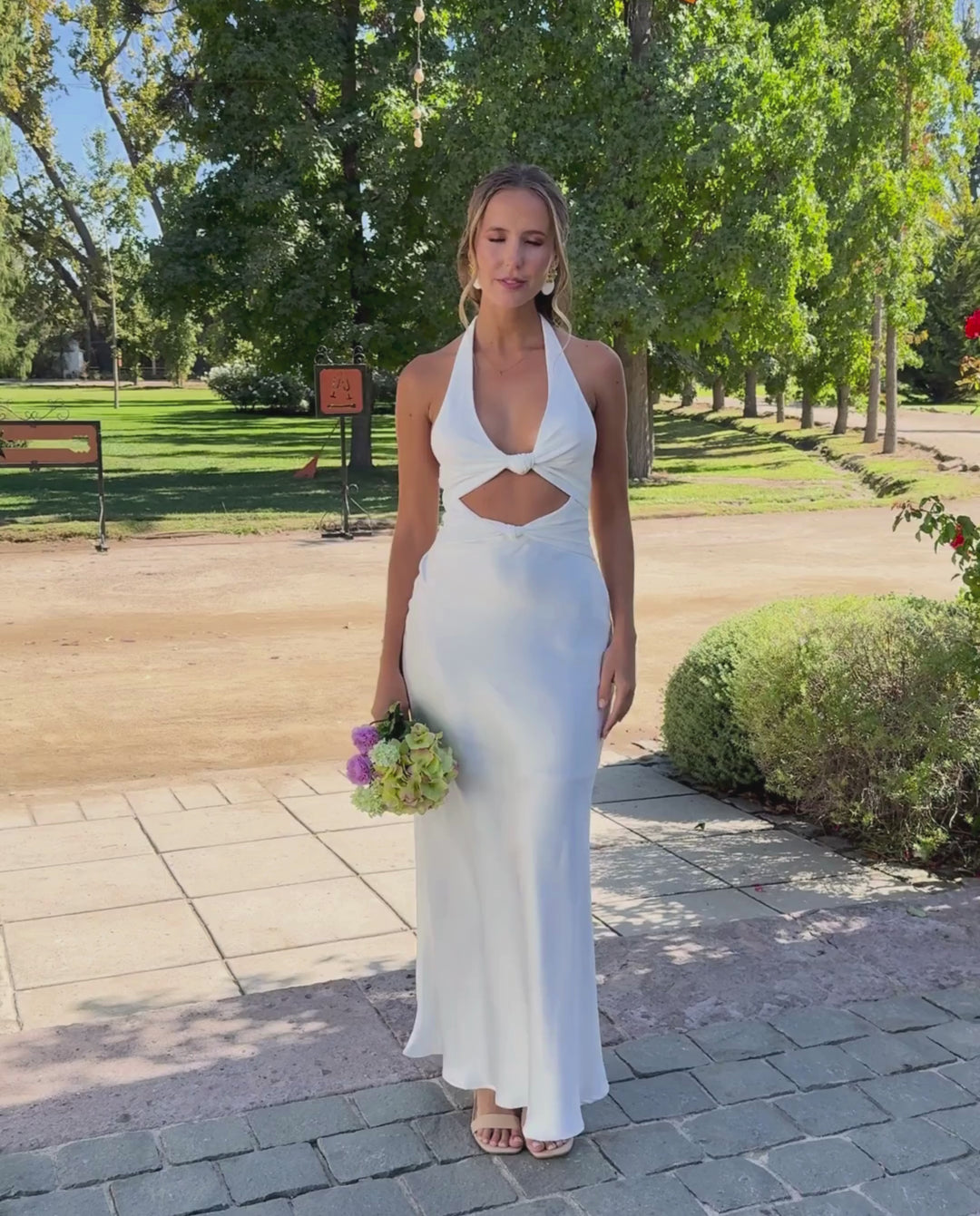 Vestido De Novia Canarias Satín Blanco