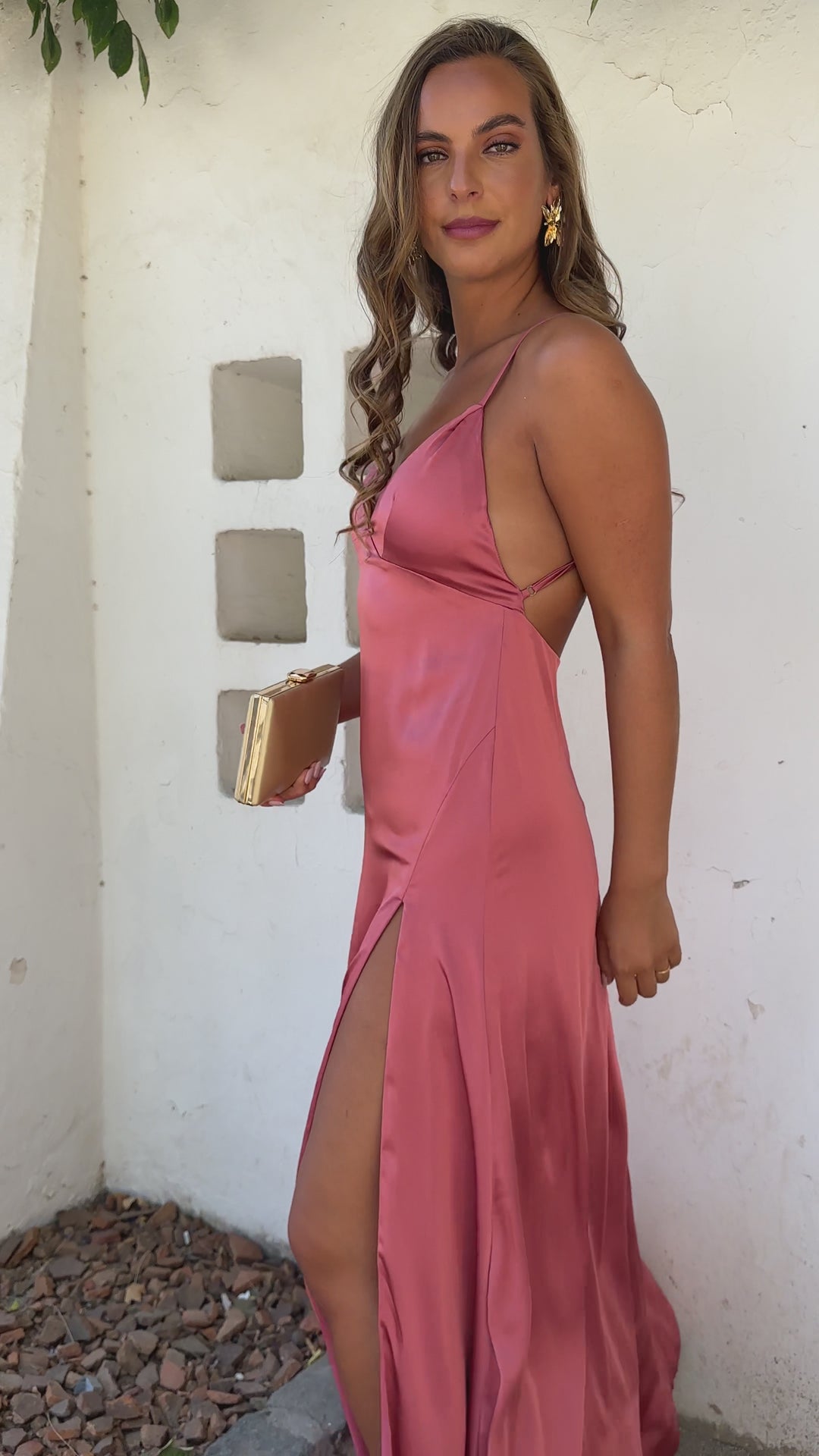 Vestido Largo de Fiesta Pepa Coral