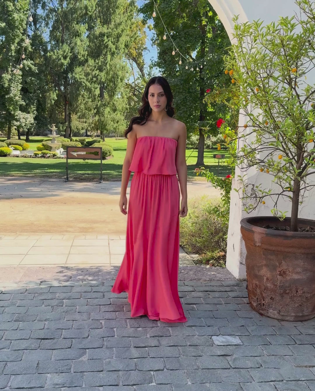 Vestido De Fiesta Valentina Coral