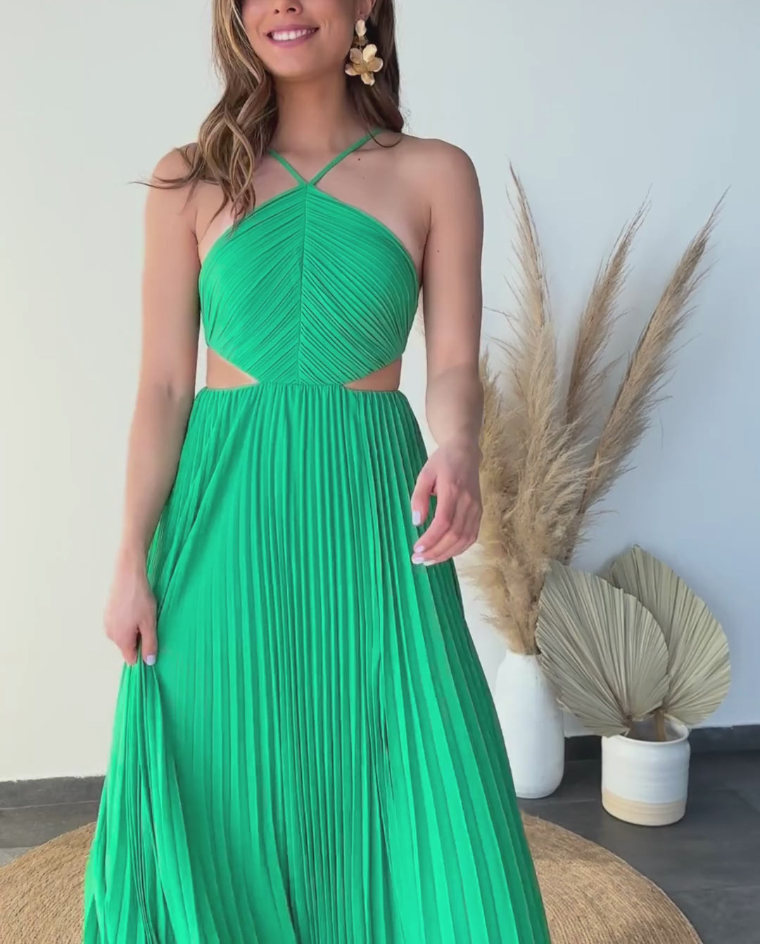 Vestido de Fiesta Largo Olga Verde