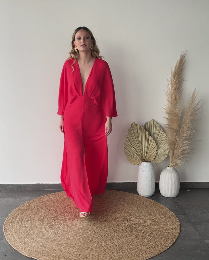 Vestido de Fiesta Largo Iris Rojo