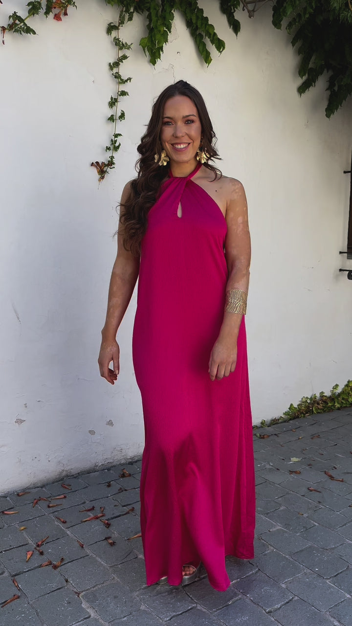 Vestido Largo de Fiesta Lili Cherry