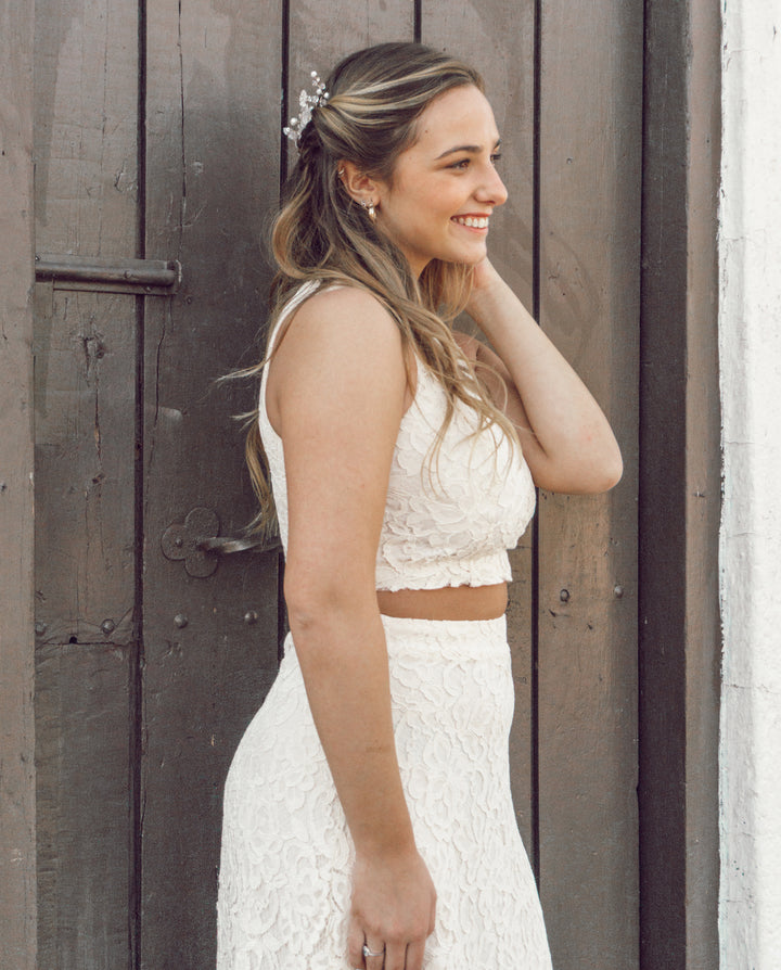 Conjunto de Novia Eva Crema