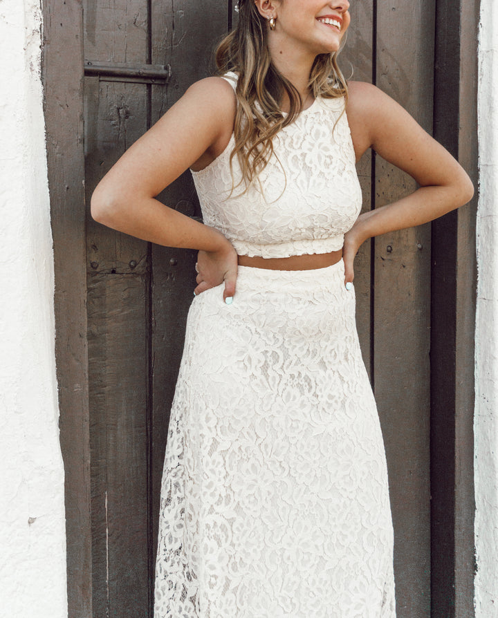 Conjunto de Novia Eva Crema