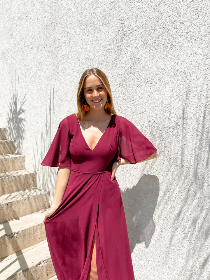 VESTIDO LARGO CRISTINA BURDEO