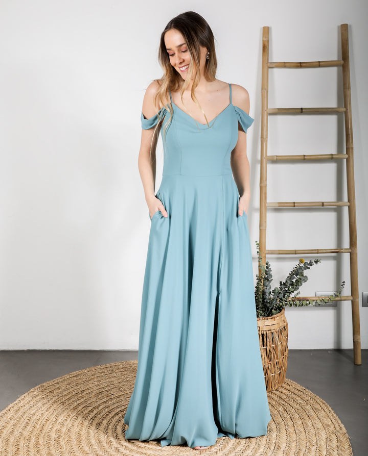 VESTIDO DE FIESTA LARGO FABIOLA CAPRI