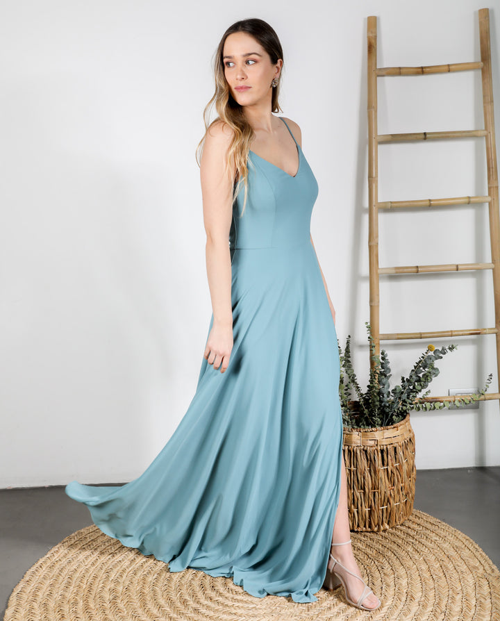 VESTIDO DE FIESTA LARGO FABIOLA CAPRI