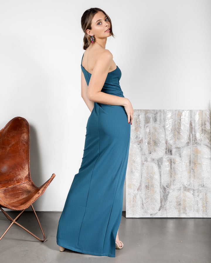 VESTIDO DE FIESTA VANESSA TURQUESA OSCURO