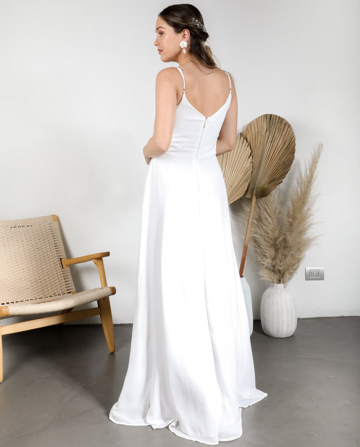 VESTIDO DE NOVIA LARGO FABIOLA IVORY