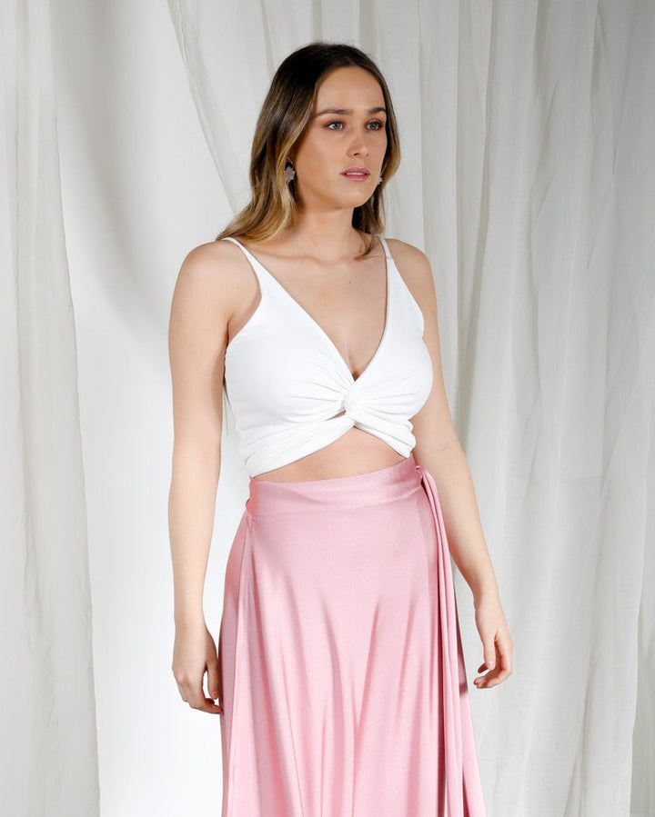 CROP TOP IGNACIA SIN MANGAS LYCRA IVORY