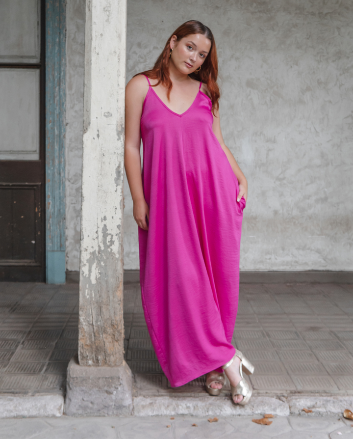 Vestido Largo Liana Fucsia