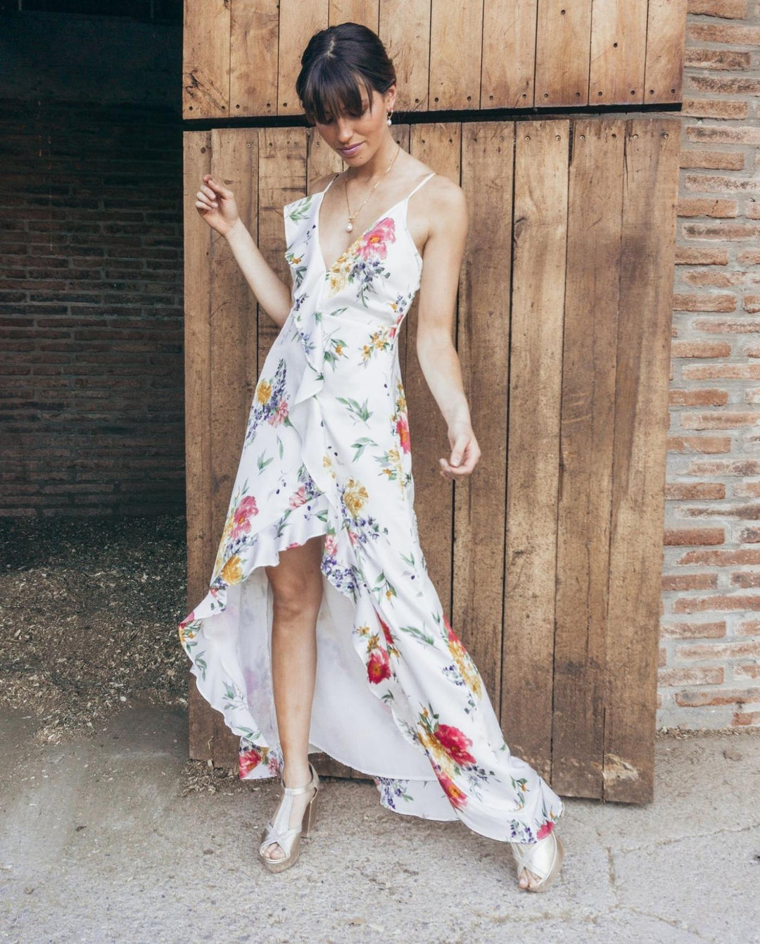 Vestido Largo Estela Fondo Blanco
