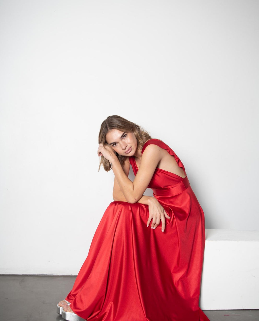 VESTIDO DE FIESTA LARGO ISIDORA ROJO