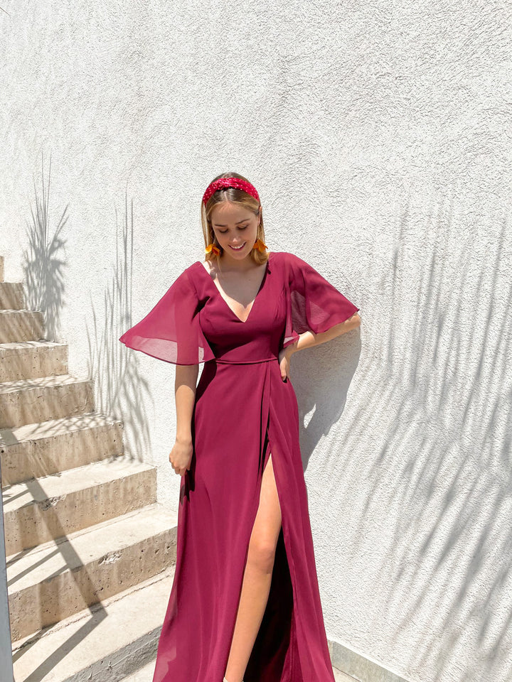 VESTIDO LARGO CRISTINA BURDEO