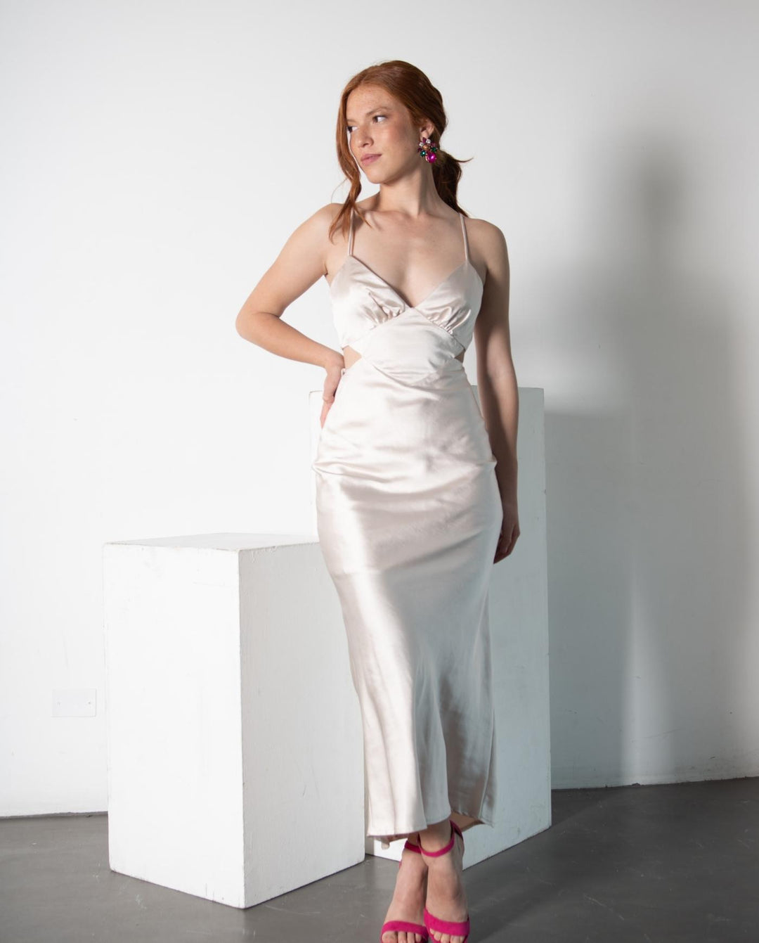 MIDI VESTIDO TANIA CHAMPAGNE