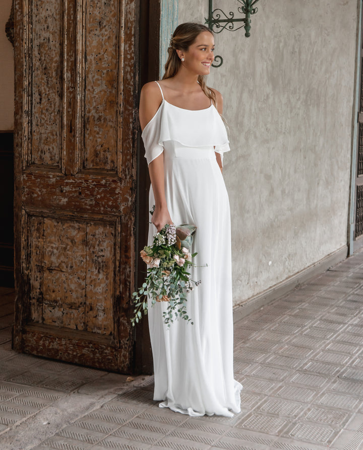 VESTIDO LARGO SABRINA IVORY