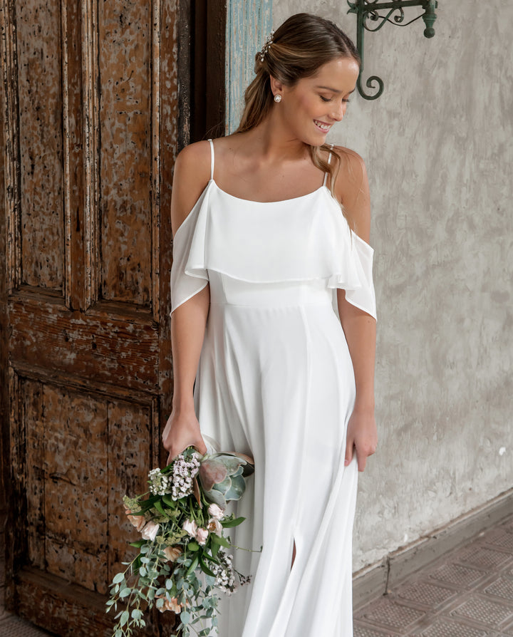 VESTIDO LARGO SABRINA IVORY