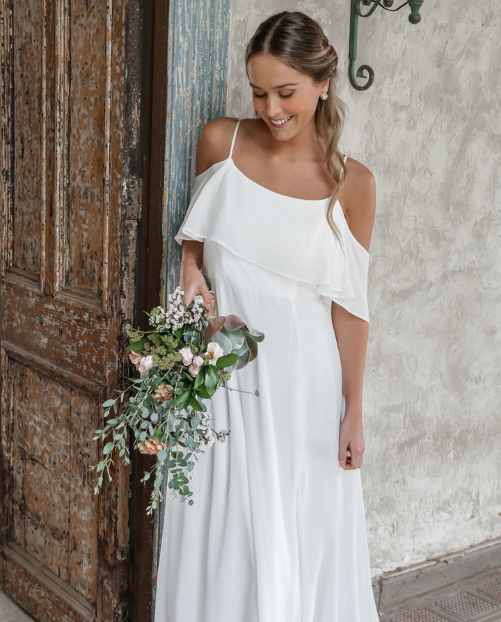 VESTIDO LARGO SABRINA IVORY