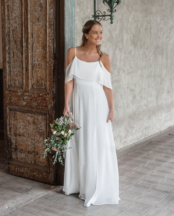 VESTIDO LARGO SABRINA IVORY