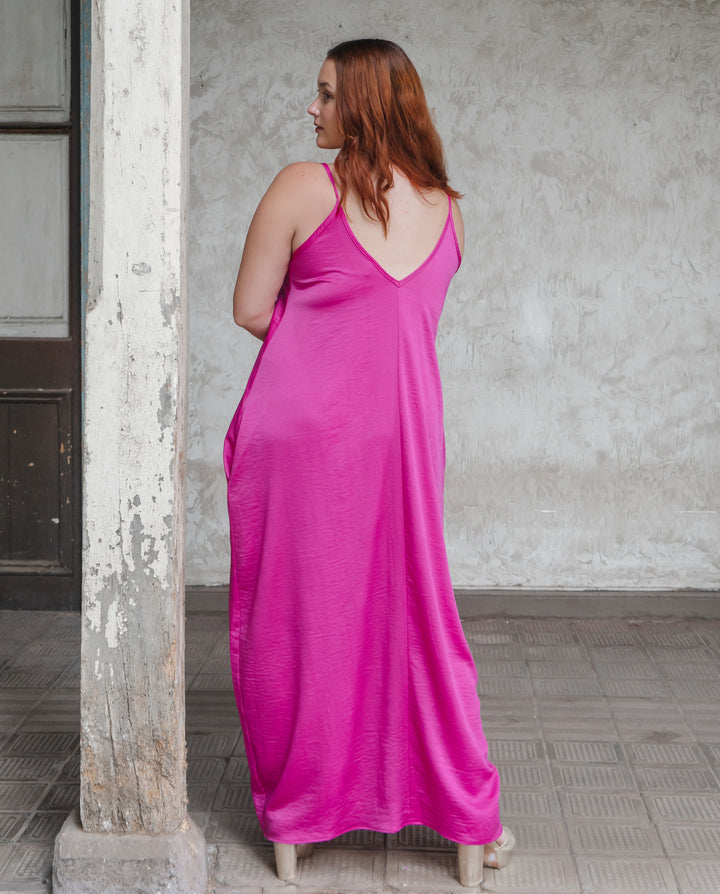 Vestido Largo Liana Fucsia