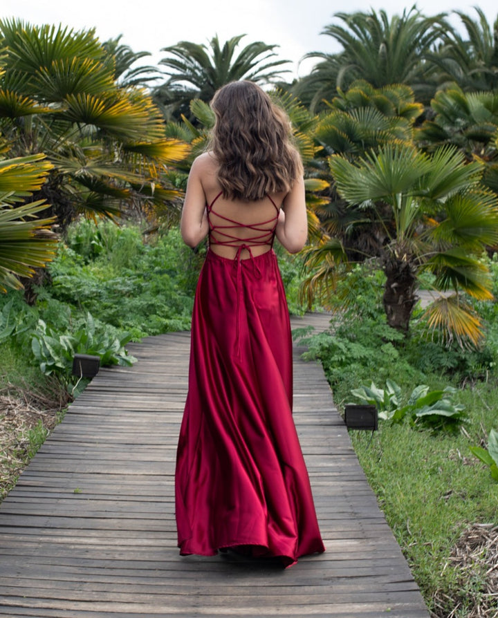 Vestido Largo de Fiesta Rafa Rojo Italiano