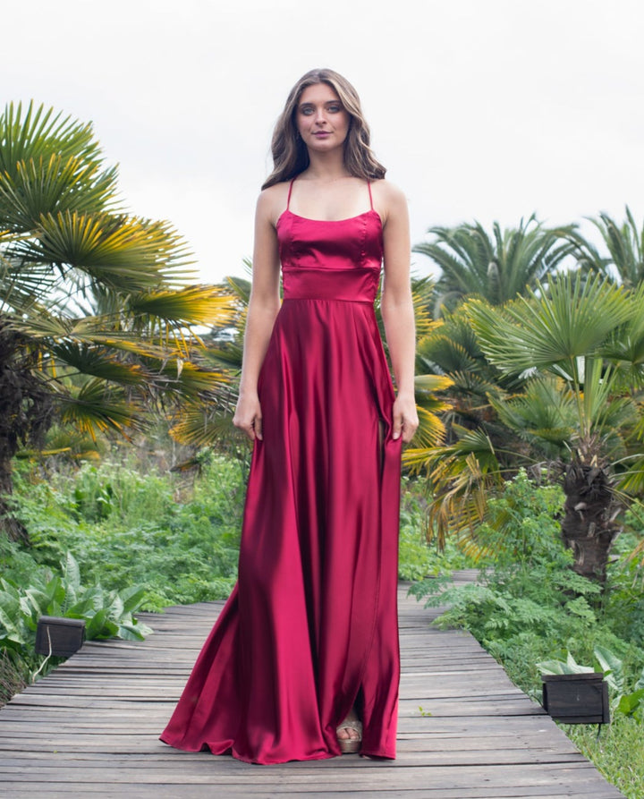 Vestido Largo de Fiesta Rafa Rojo Italiano