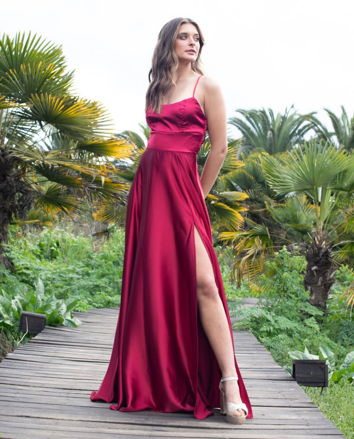 Vestido Largo de Fiesta Rafa Rojo Italiano