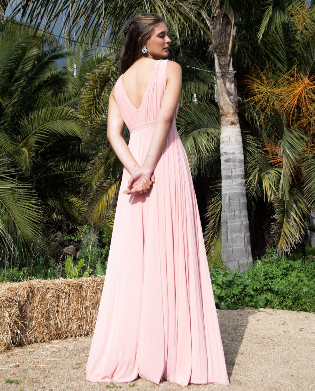 Vestido De Fiesta Largo Lupe Melocotón