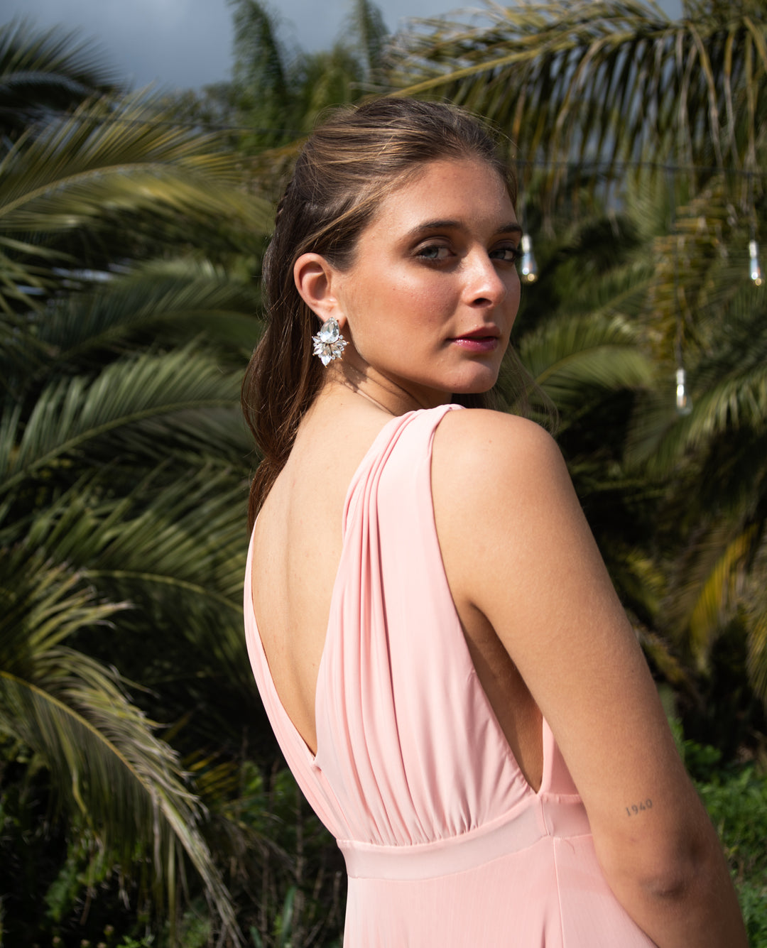 Vestido De Fiesta Largo Lupe Melocotón