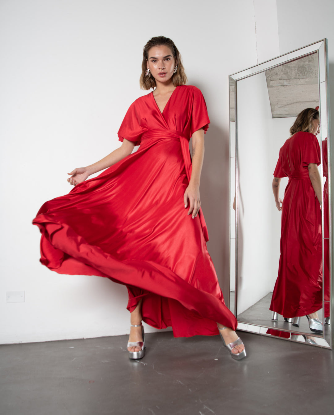 Vestido Largo de Fiesta Noa Rojo