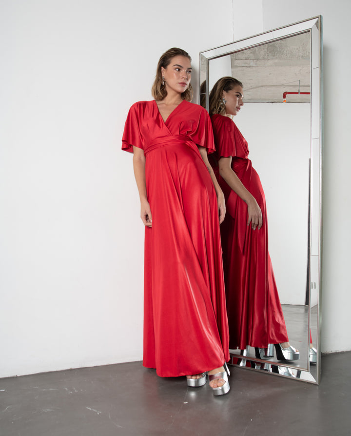 Vestido Largo de Fiesta Noa Rojo
