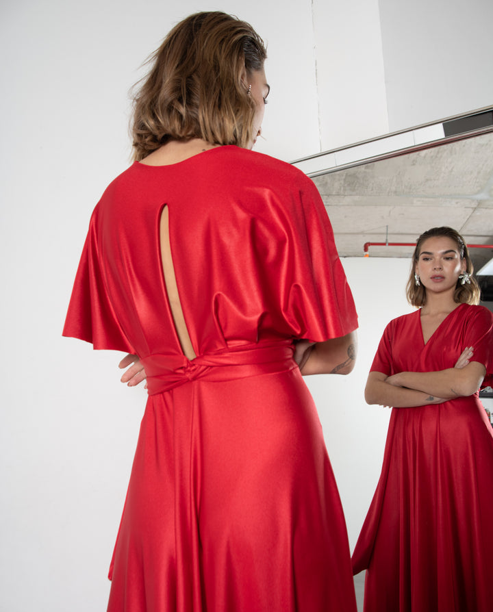 Vestido Largo de Fiesta Noa Rojo