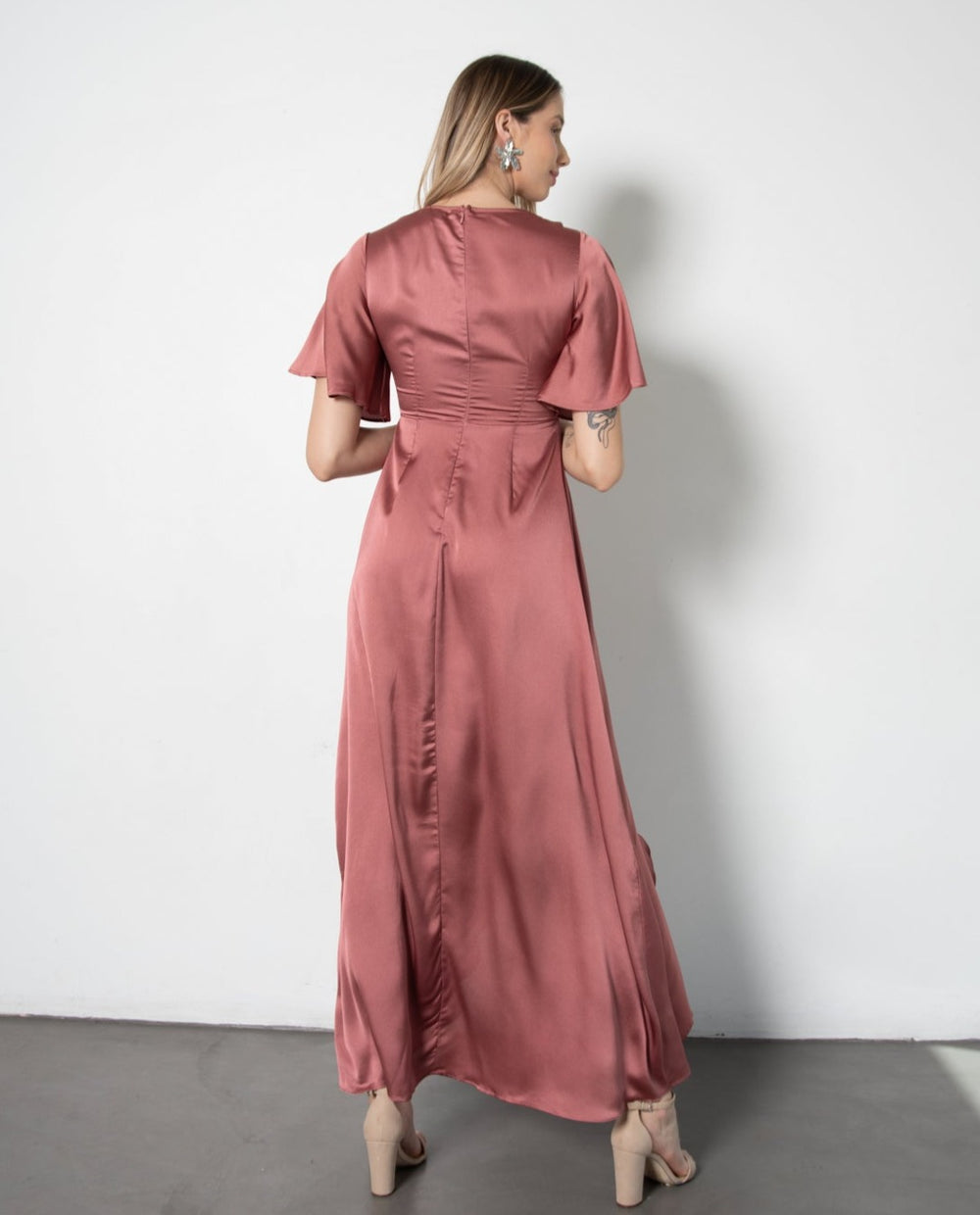 VESTIDO LARGO DE FIESTA CHARLOTE ROSADO